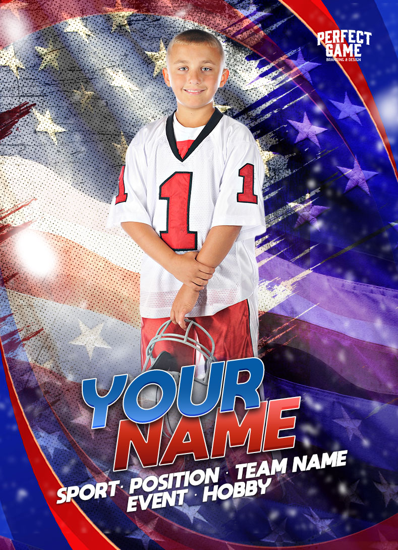 Football custom card template — All-American